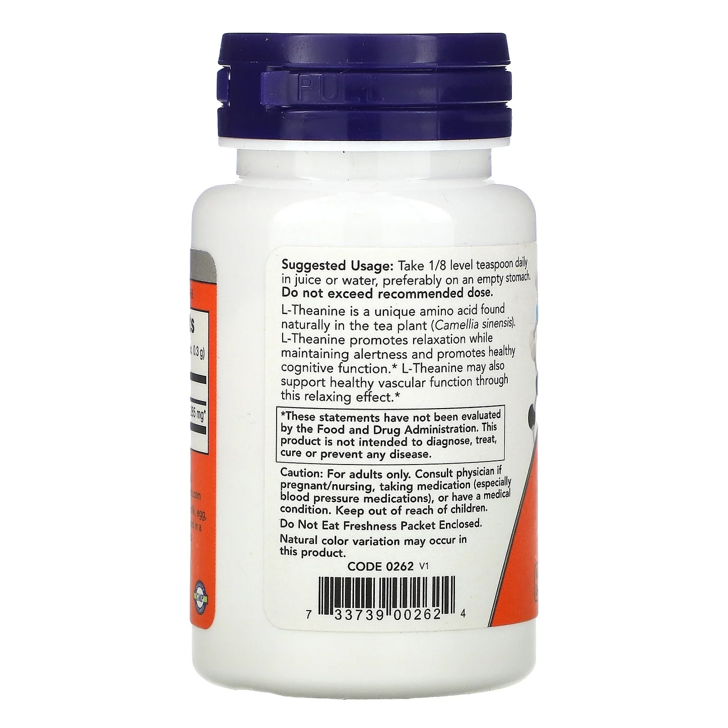 Foods Supplements, L-Theanine Pure Powder, Tension Management*, Amino Acid, 1-Ounce