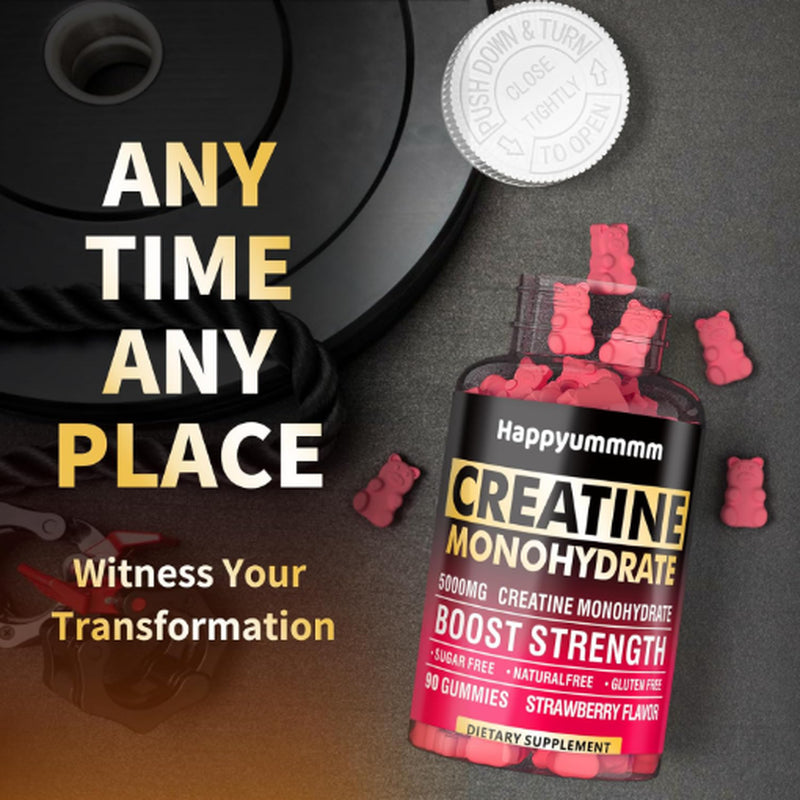 Creatine Monohydrate Gummies Complex for Men & Women - 60 Gummies