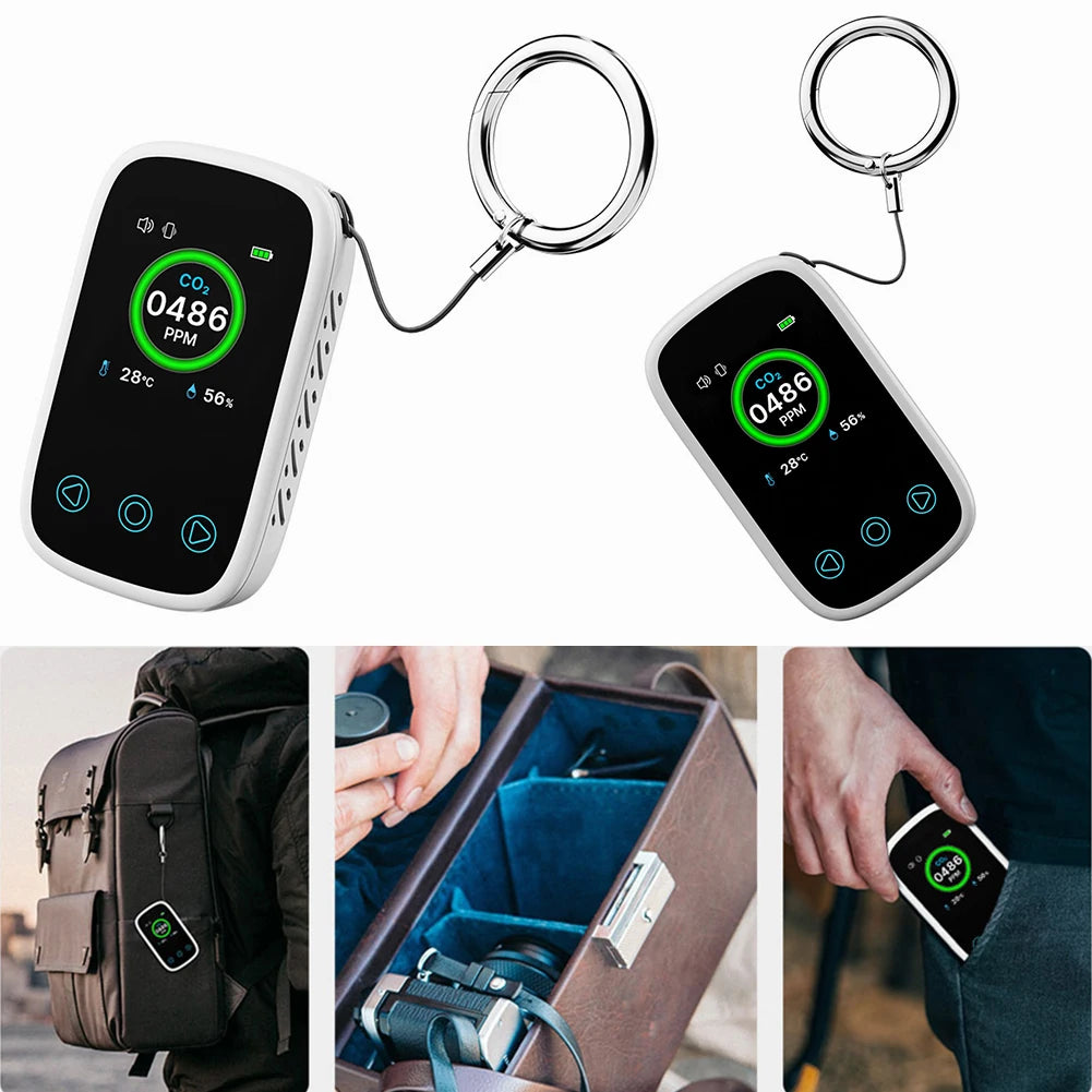 3 in 1 Digital Air Quality Detector NDIR Infrared Sensor Mini Air Quality Monitor for Home/Travel for Home Travel Camping RV Car