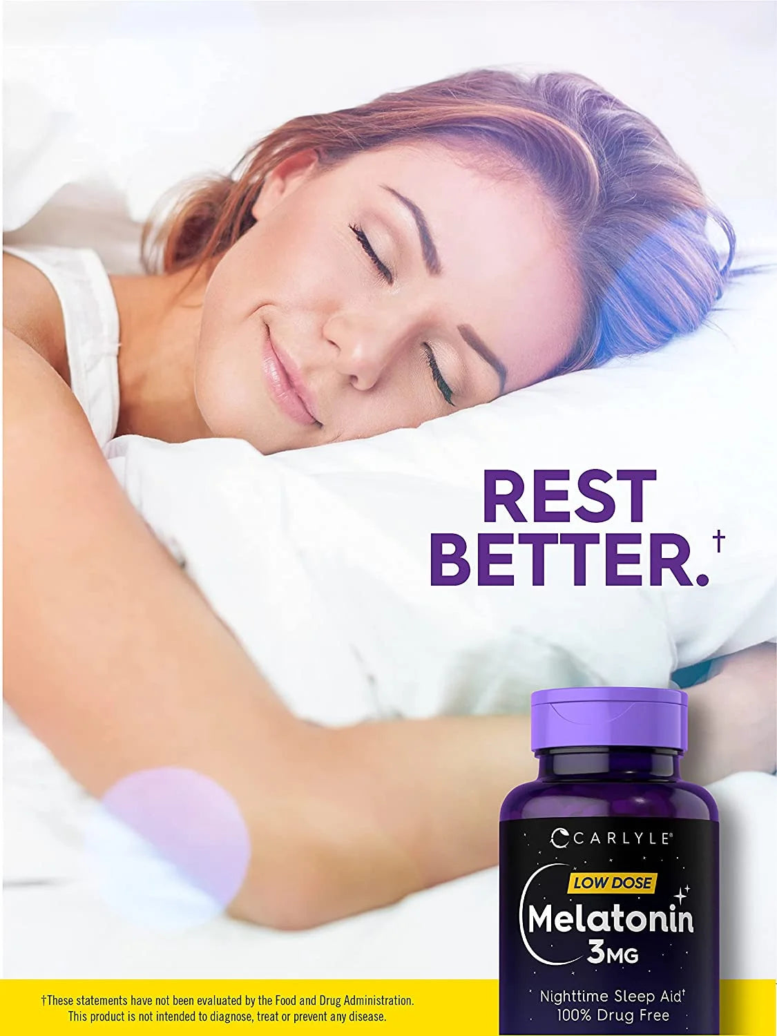 Melatonin 3Mg | 300 Vegetarian Tablets for Men and Women | by