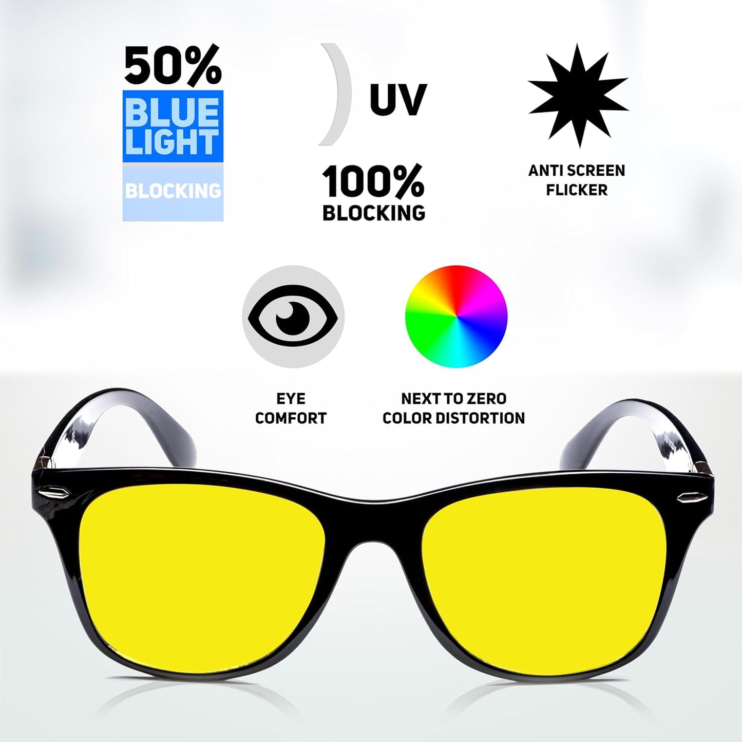 BLUE LIGHT Blocking Glasses - anti Glare, Clear Lenses, 99% Blue Light Protection