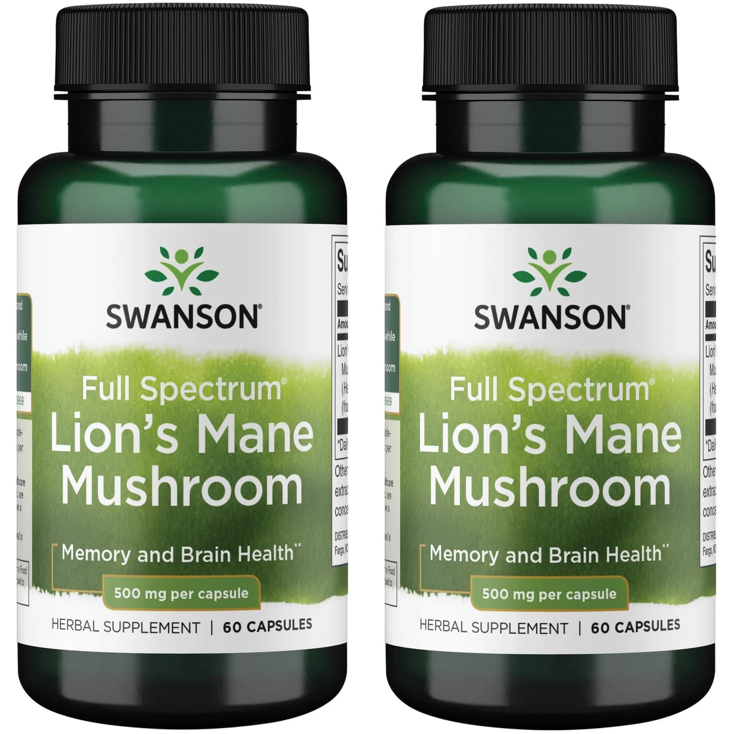 Full Spectrum Lion'S Mane Mushroom 500 Mg 60 Caps 2 Pack