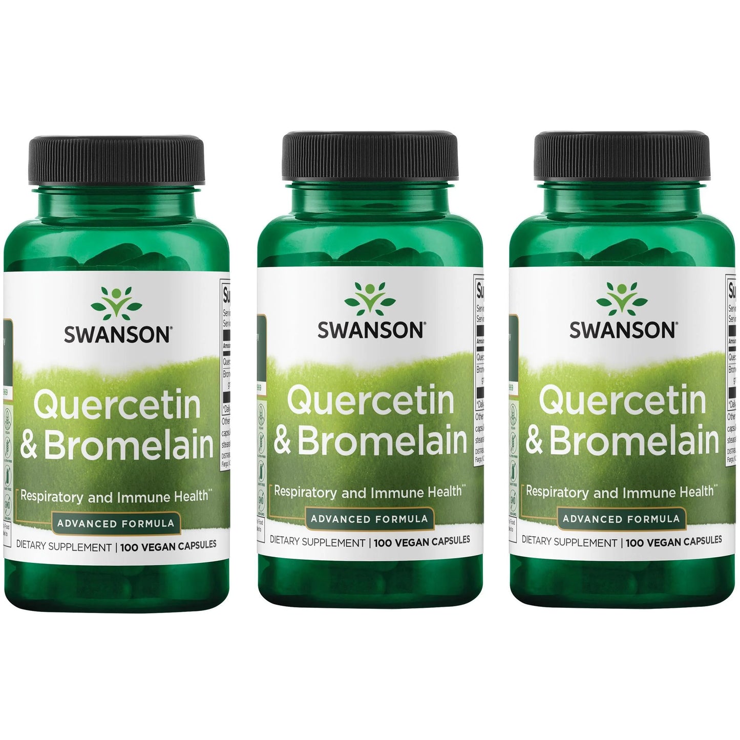 Quercetin & Bromelain - Advanced Formula 100 Vegan Caps 3 Pack