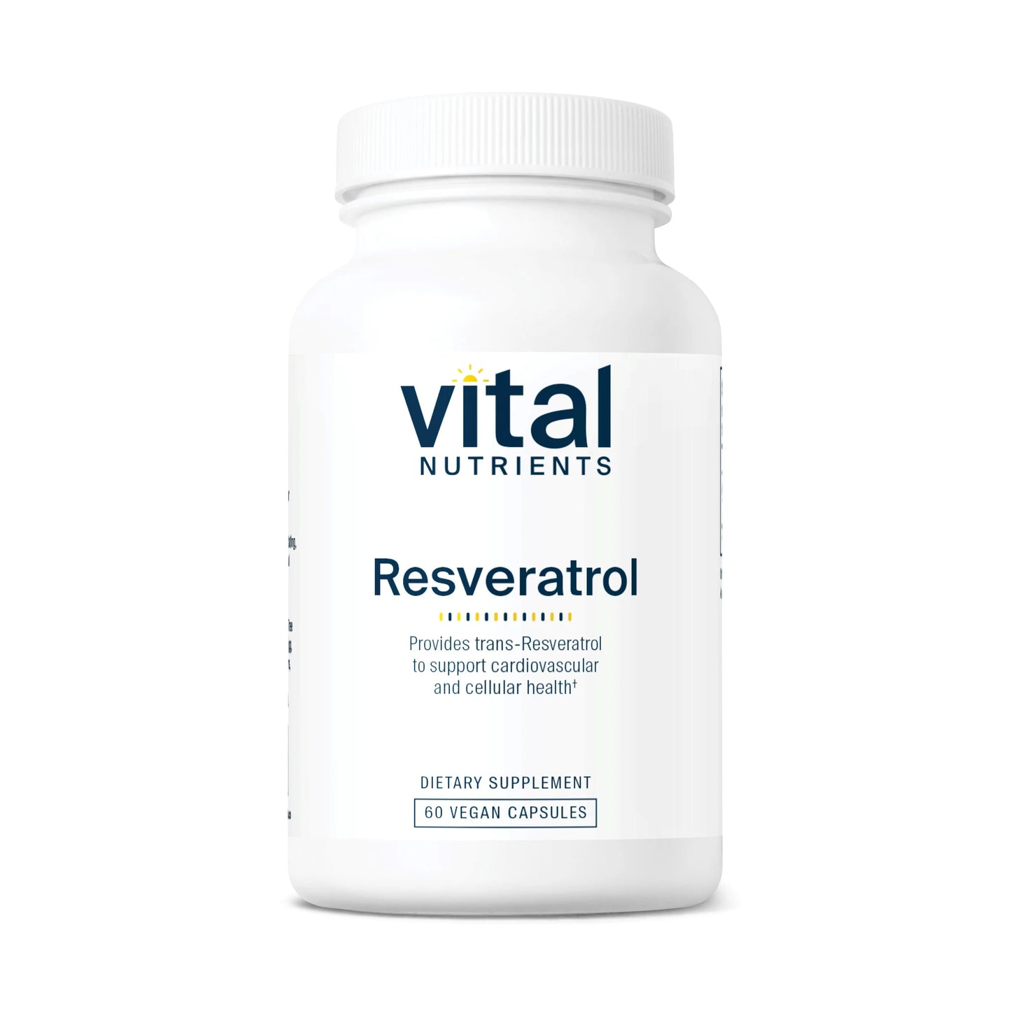 - Resveratrol - Ultra High Potency - Cardiovascular and Cell Health Support - 60 Vegetarian Capsules per Bottle - 500 Mg
