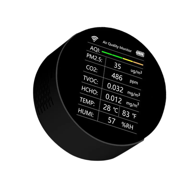 Multifunctional Air Quality Detector PM2.5 Odor VOC Formaldehyde Alarm Clock Calendar WIFI AIR Tools Air Monitor Air Detector