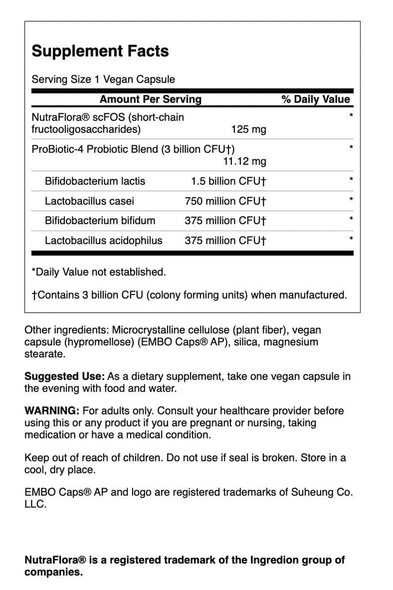 Probiotic-4 3 Billion Cfu 60 Veggie Drcapsules