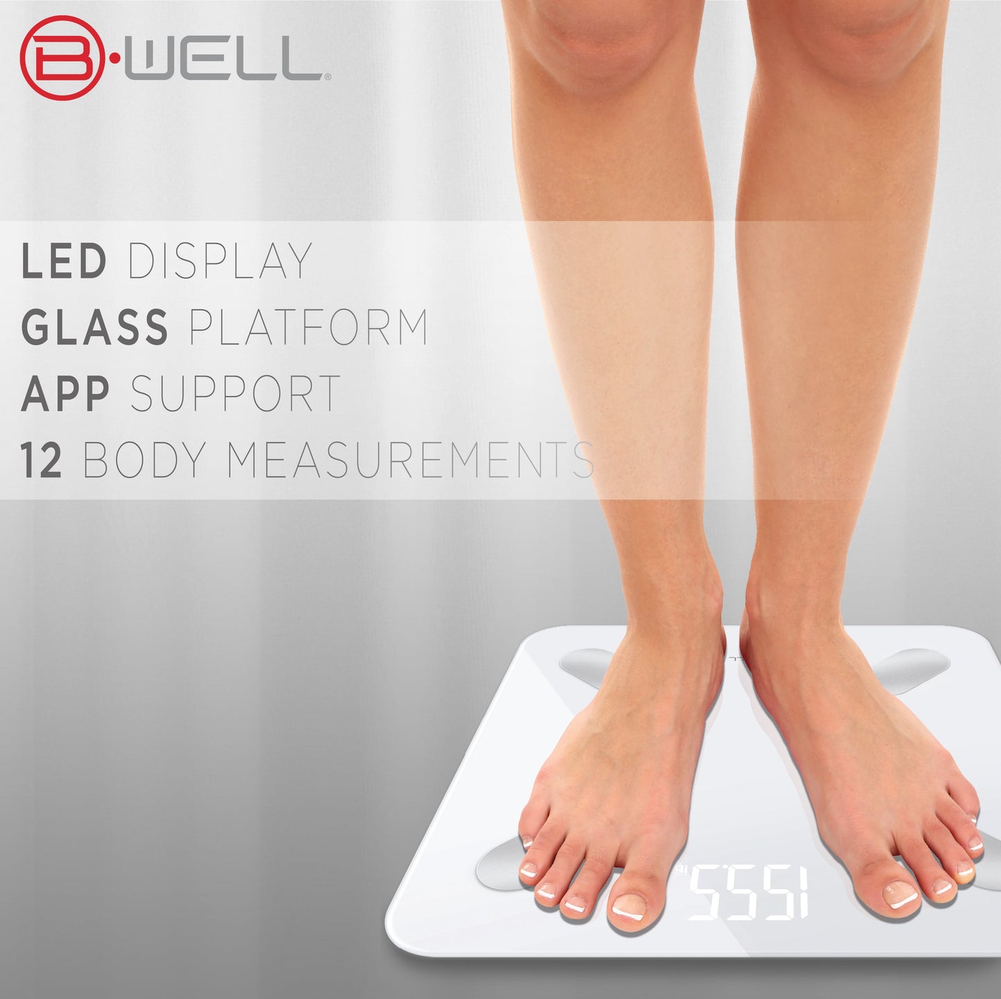 Bluetooth Smart Scale with App – Track Weight, BMI, Body Fat & More