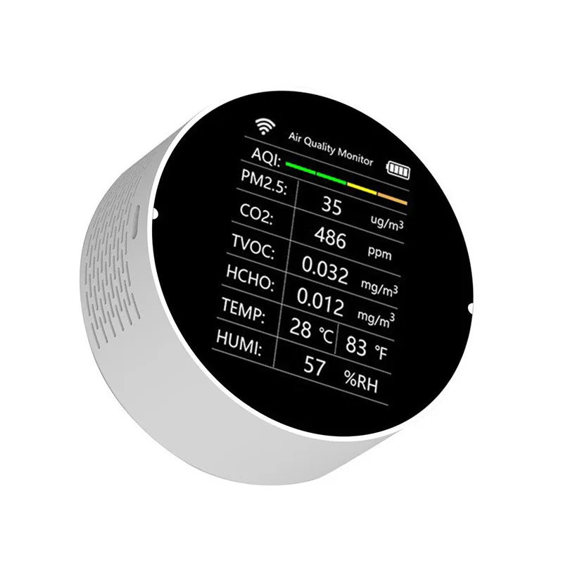 Multifunctional Air Quality Detector PM2.5 Odor VOC Formaldehyde Alarm Clock Calendar WIFI AIR Tools Air Monitor Air Detector