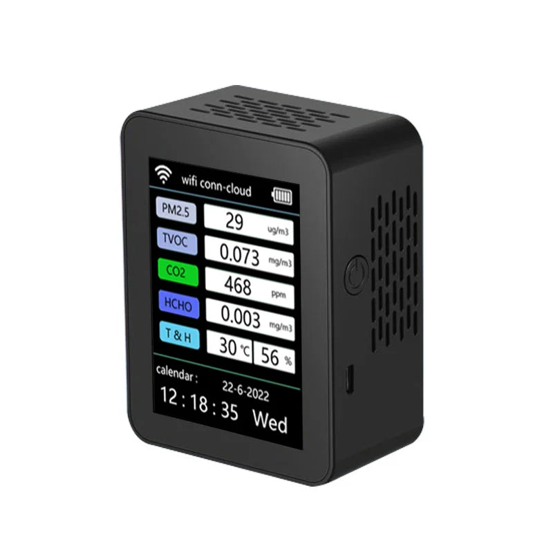 Multifunctional Air Quality Detector PM2.5 Odor VOC Formaldehyde Alarm Clock Calendar WIFI AIR Tools Air Monitor Air Detector