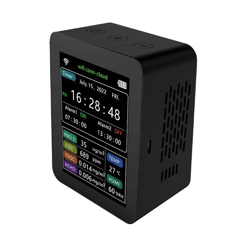 Multifunctional Air Quality Detector PM2.5 Odor VOC Formaldehyde Alarm Clock Calendar WIFI AIR Tools Air Monitor Air Detector