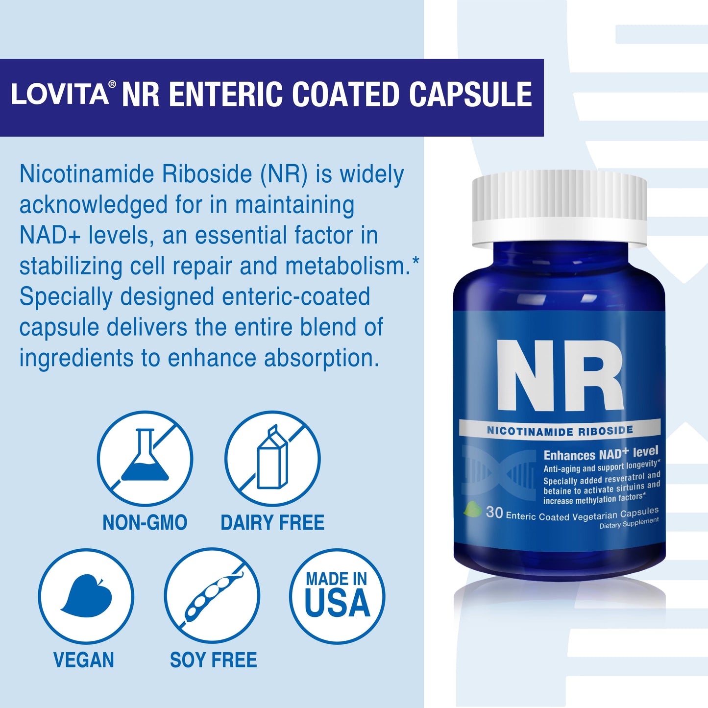 NR (Nicotinamide Riboside) 350 Mg, NAD+ Supplement with Resveratrol and Betaine, 30 Vegetarian Capsules (Pack of 3)