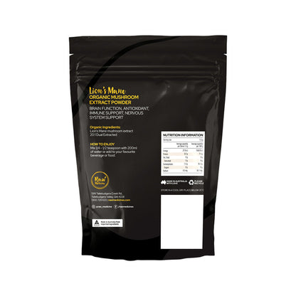 New Raw Medicine Lion'S Mane Organic Mushroom Extract 100G Lions Mane