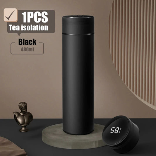 480Ml Smart Digital Thermos Bottle with Temperature Display 316 Stainless Steel Vacuum Insulation Smart Coffee Cup