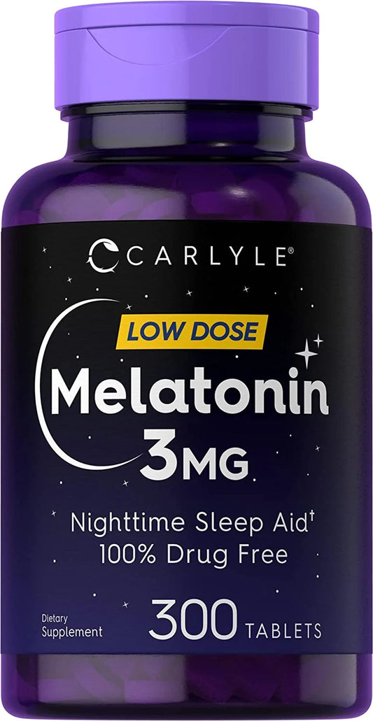 Melatonin 3Mg | 300 Vegetarian Tablets for Men and Women | by