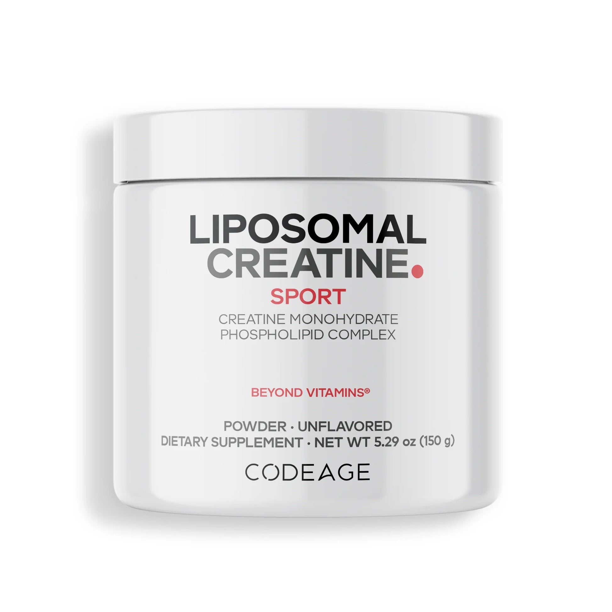 Liposomal Creatine Monohydrate Powder Supplement, Unflavored, 1-Month Supply, 30 Servings