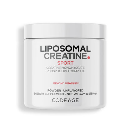 Liposomal Creatine Monohydrate Powder Supplement, Unflavored, 1-Month Supply, 30 Servings