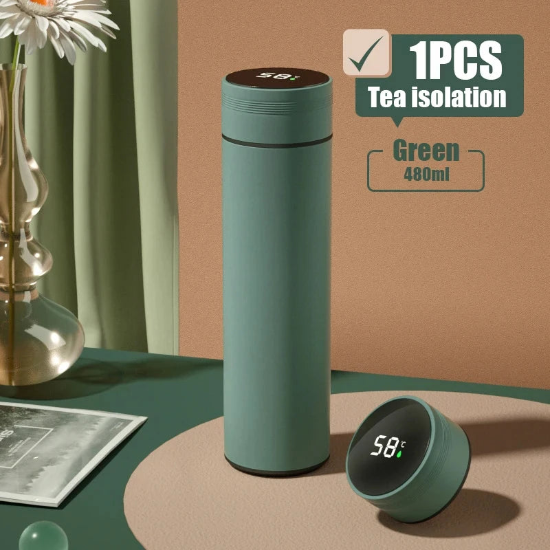480Ml Smart Digital Thermos Bottle with Temperature Display 316 Stainless Steel Vacuum Insulation Smart Coffee Cup