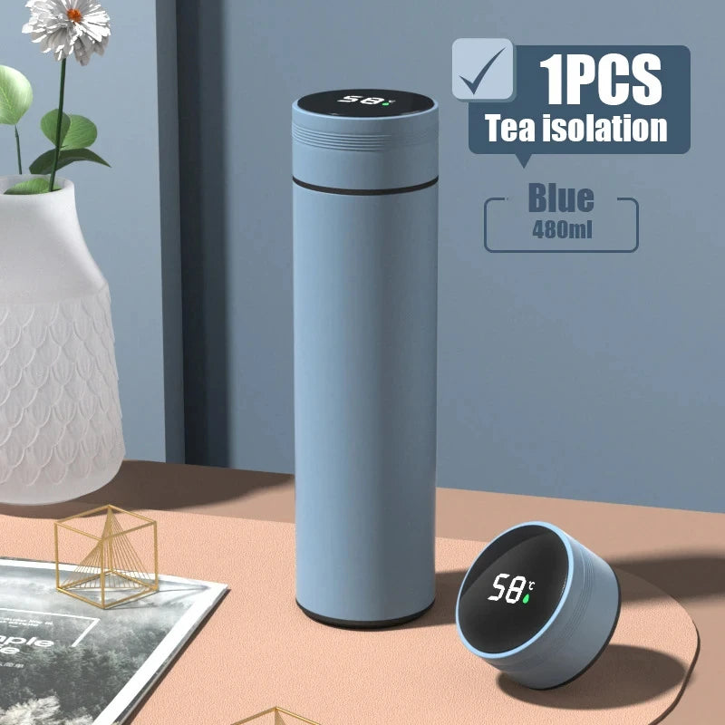 480Ml Smart Digital Thermos Bottle with Temperature Display 316 Stainless Steel Vacuum Insulation Smart Coffee Cup