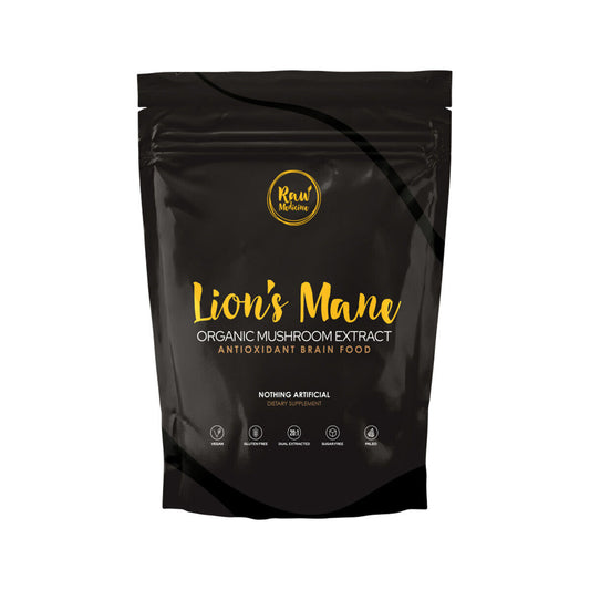 New Raw Medicine Lion'S Mane Organic Mushroom Extract 100G Lions Mane