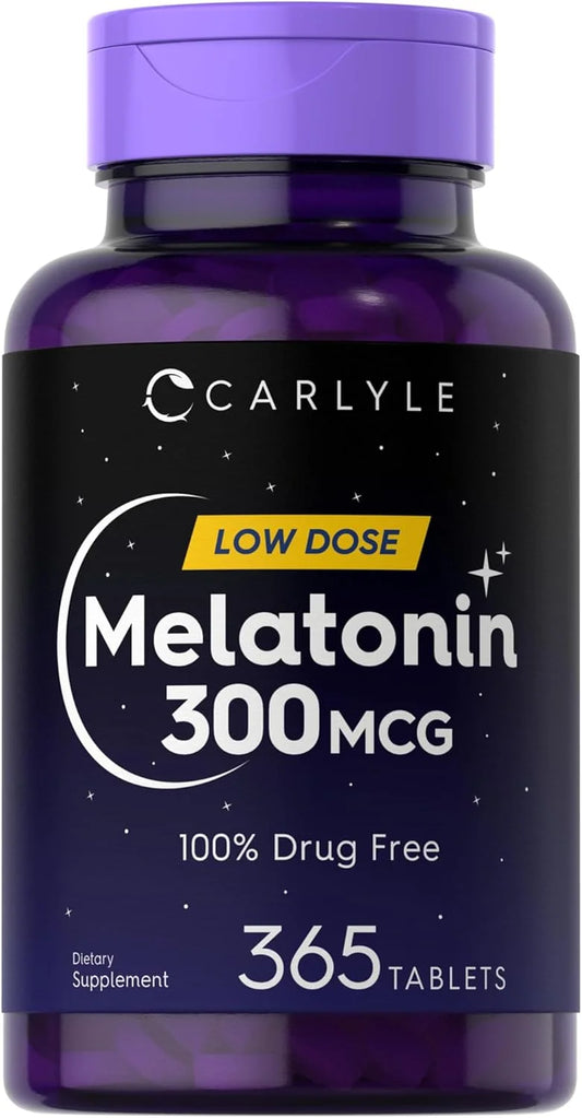 Melatonin 300Mcg | 365 Vegetarian Tablets for Men and Women | by