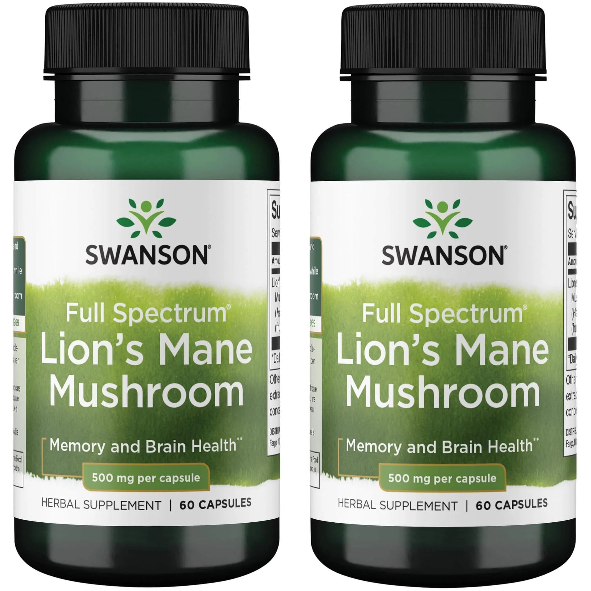 Full Spectrum Lion'S Mane Mushroom 500 Mg 60 Caps 2 Pack
