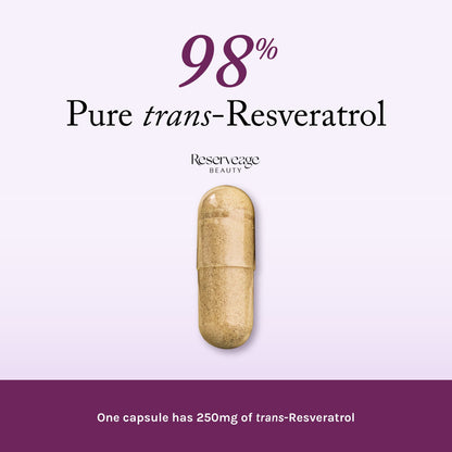 , Resveratrol 250 Mg, Antioxidant Supplement for Heart and Cellular Health, Supports Healthy Aging, Paleo, Keto, 60 Capsules