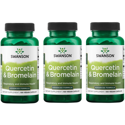 Quercetin & Bromelain - Advanced Formula 100 Vegan Caps 3 Pack