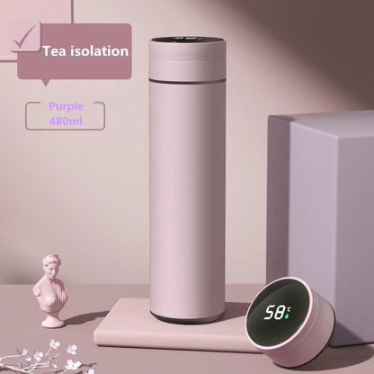 480Ml Smart Digital Thermos Bottle with Temperature Display 316 Stainless Steel Vacuum Insulation Smart Coffee Cup