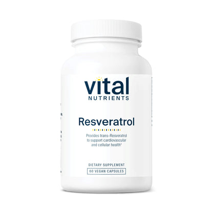 - Resveratrol - Ultra High Potency - Cardiovascular and Cell Health Support - 60 Vegetarian Capsules per Bottle - 500 Mg