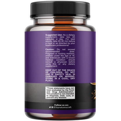 Best Ashwagandha Root Powder 1300 Mg per Serving Capsules - Relaxation Supplement
