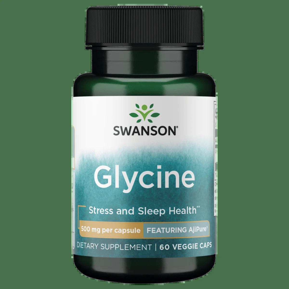 Ajipure Glycine, Pharmaceutical Grade 500 Mg 60 Veggie Capsules