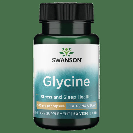 Ajipure Glycine, Pharmaceutical Grade 500 Mg 60 Veggie Capsules