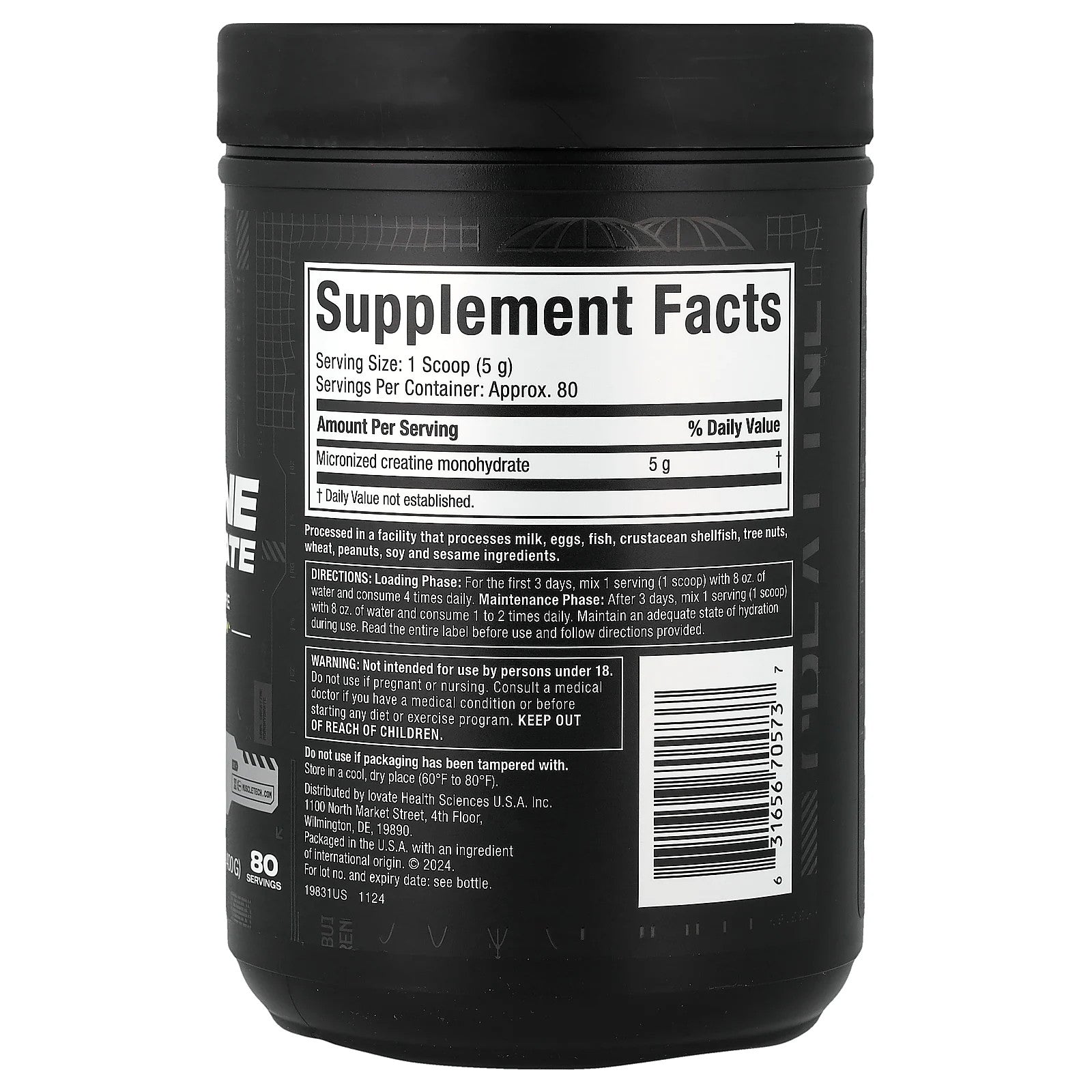 Muscletech, Essential Series, Platinum 100% Creatine, Unflavored, 14.11 Oz
