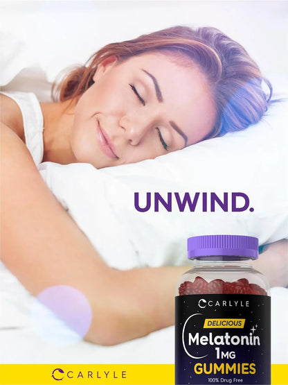 Melatonin 1Mg | 90 Vegan Gummies for Men and Women | Fruit Flavor | by
