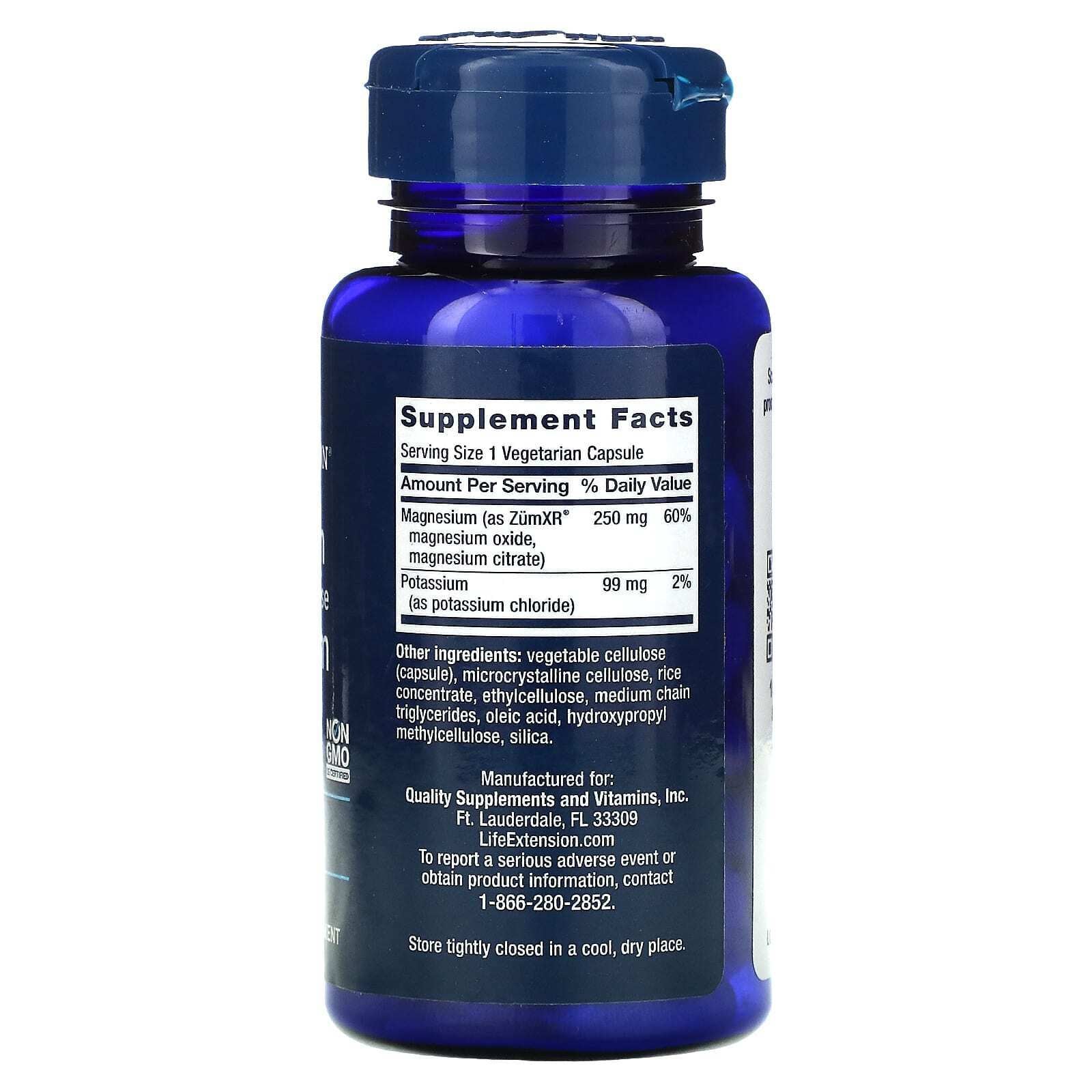 Life Extension Potassium with Extend-Release Magnesium 60Caps Magnesium Citrate