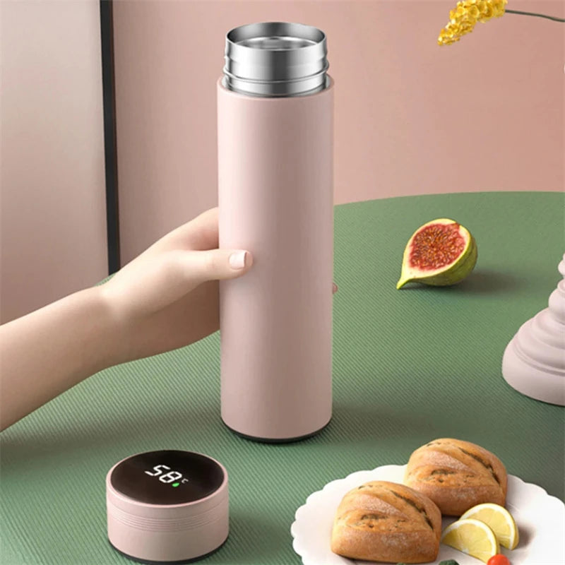 480Ml Smart Digital Thermos Bottle with Temperature Display 316 Stainless Steel Vacuum Insulation Smart Coffee Cup