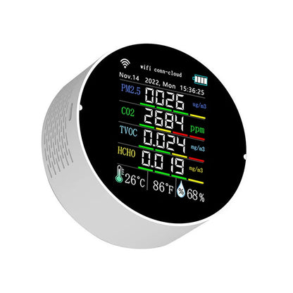 Multifunctional Air Quality Detector PM2.5 Odor VOC Formaldehyde Alarm Clock Calendar WIFI AIR Tools Air Monitor Air Detector