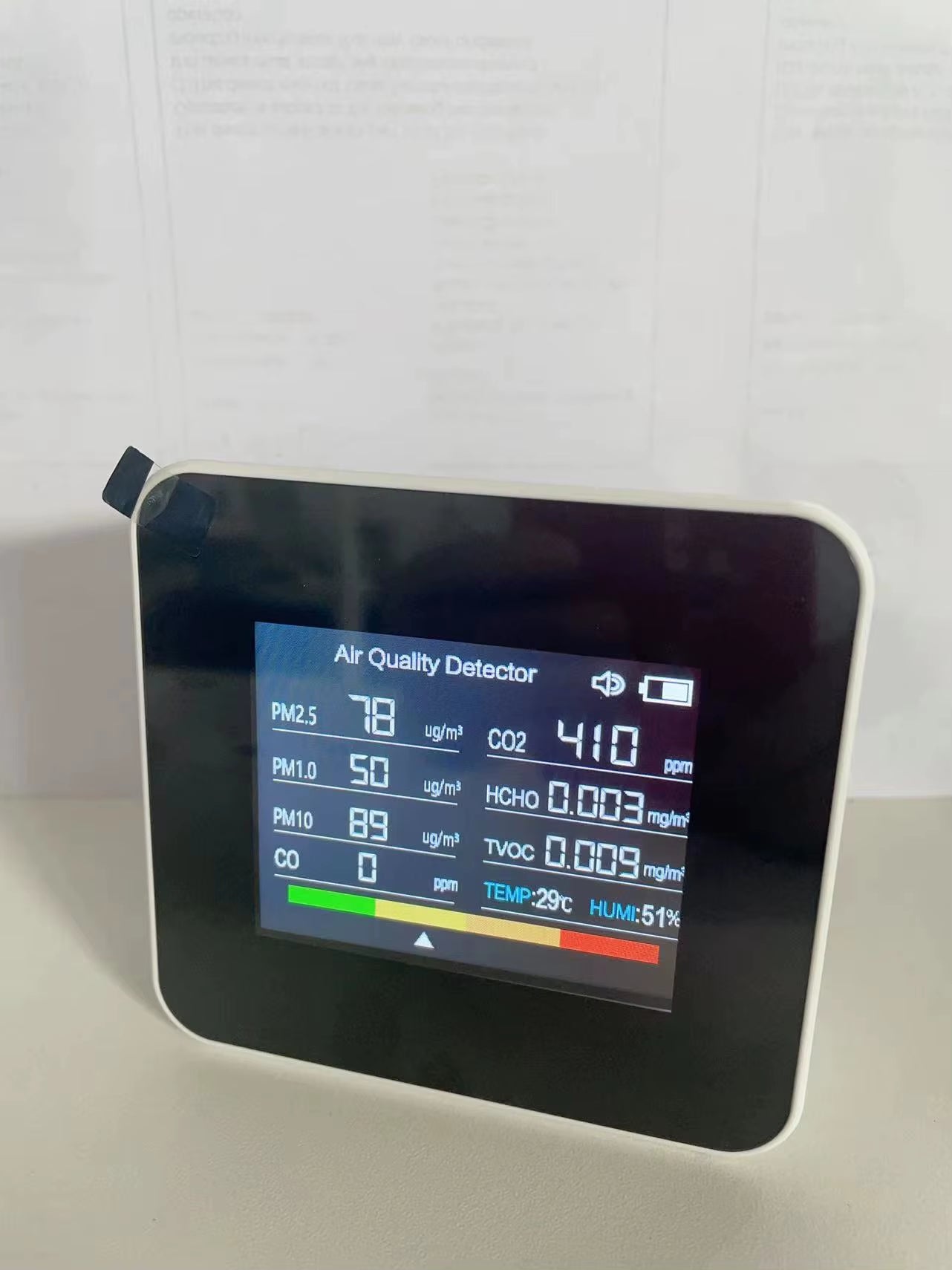 CO2 Carbon Dioxide CO Carbon Monoxide Detector Household PM2.5 Formaldehyde TVOC Air Quality Air Pollution