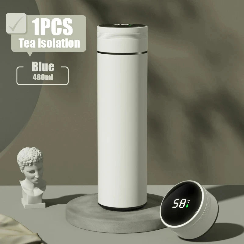 480Ml Smart Digital Thermos Bottle with Temperature Display 316 Stainless Steel Vacuum Insulation Smart Coffee Cup